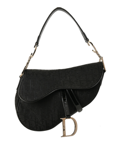 Vintage Oblique Saddle, Canvas, Black, 04RU1024, DB, 2*